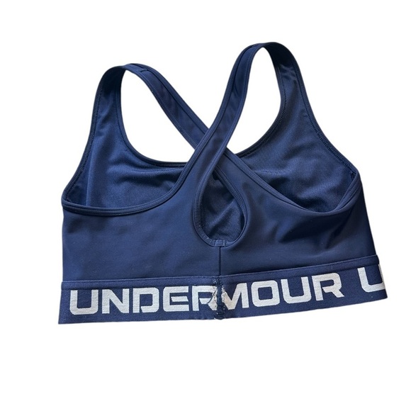 Under Armour Women’s Mid Cross Back Bra / Navy / Size Small - Picture 1 of 6